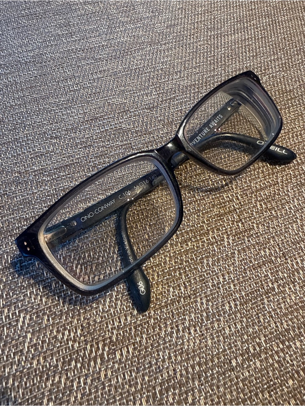 O'Neill Black Rectangular Men's Eyeglass Frames